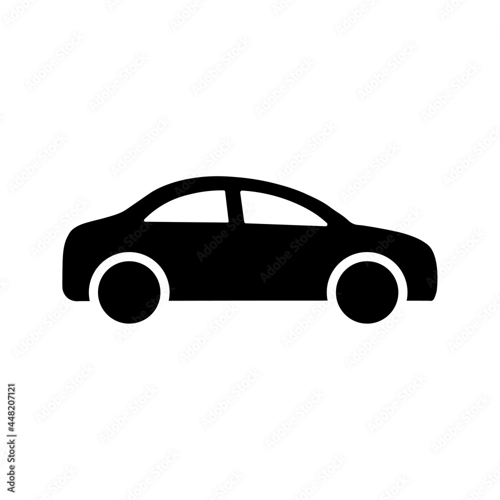 Car icon in flat style Simple traffic icon