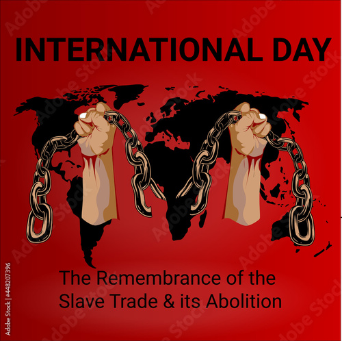 International day of the remembrance of the slave and its abolition vector illustration