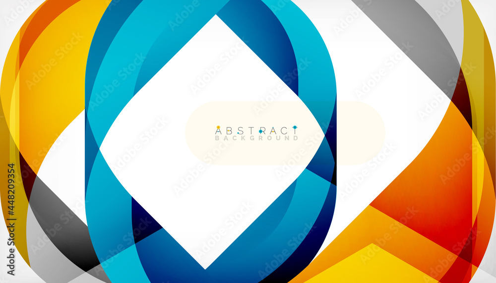 Abstract square shape with overlapping waves, minimal geometric background. Vector Illustration For Wallpaper, Banner, Background, Landing Page Abstract square shape with overlapping waves, minimal geometric background. Vector Illustration For Wallpaper, Banner, Background, Landing Page