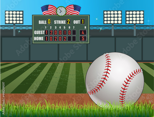 baseball field and ball