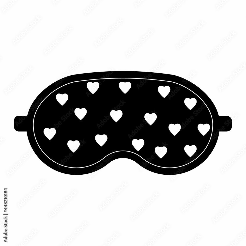 set of sleep mask black and white, isolated vector illustration set of sleep mask black and white, isolated vector illustration