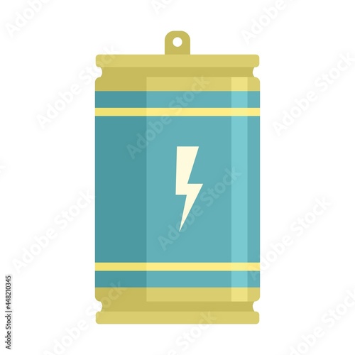 Juice energy drink icon flat isolated vector