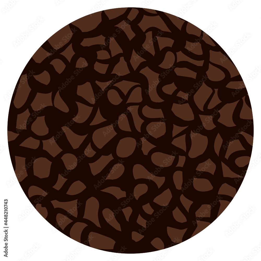 Circular dark and milk brown crackled Chocolate candy. Layered confectionary SVG