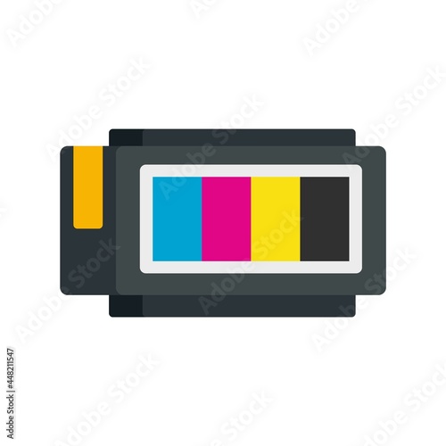 Cartridge accessory icon flat isolated vector