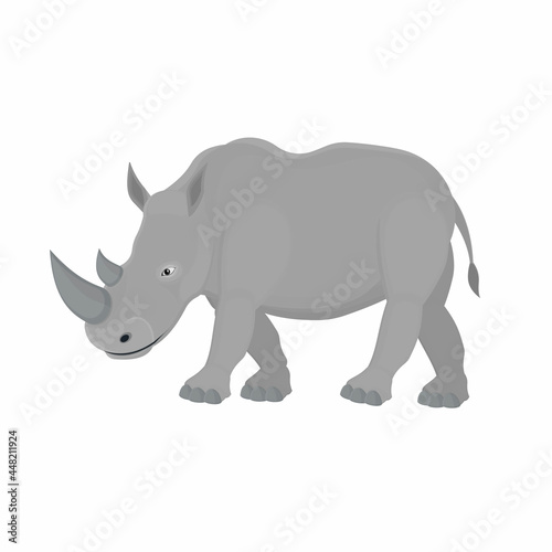 Rhinoceros. Animal rhinoceros  vector illustration