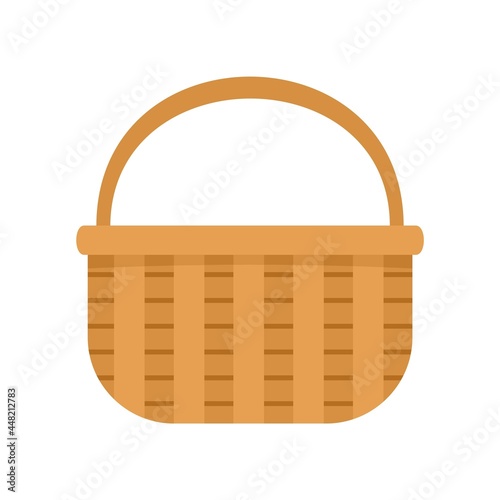 Traditional wicker icon flat isolated vector