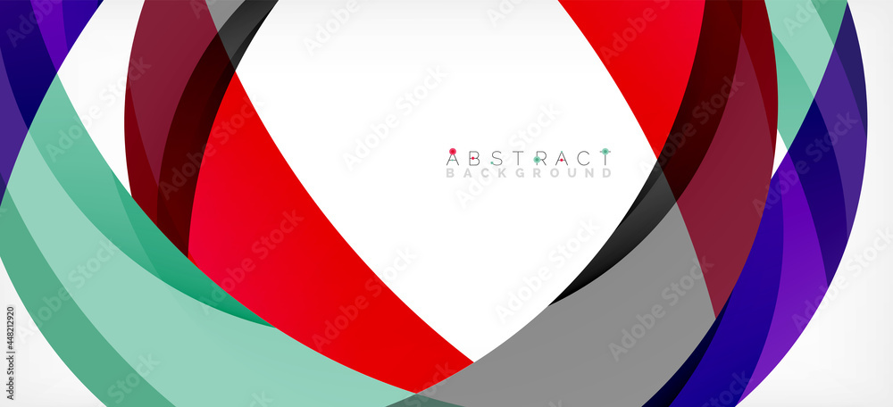 Geometric abstract background. Circle created with overlapping color shapes. Vector Illustration For Wallpaper, Banner, Background, Landing Page Geometric abstract background. Circle created with overlapping color shapes. Vector Illustration For Wallpaper, Banner, Background, Landing Page
