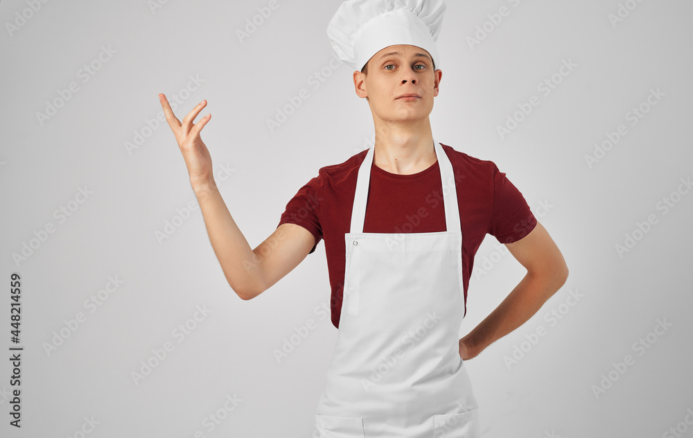 a man in a chef's uniform with a cap on his head emotions of a professional a man in a chef's uniform with a cap on his head emotions of a professional