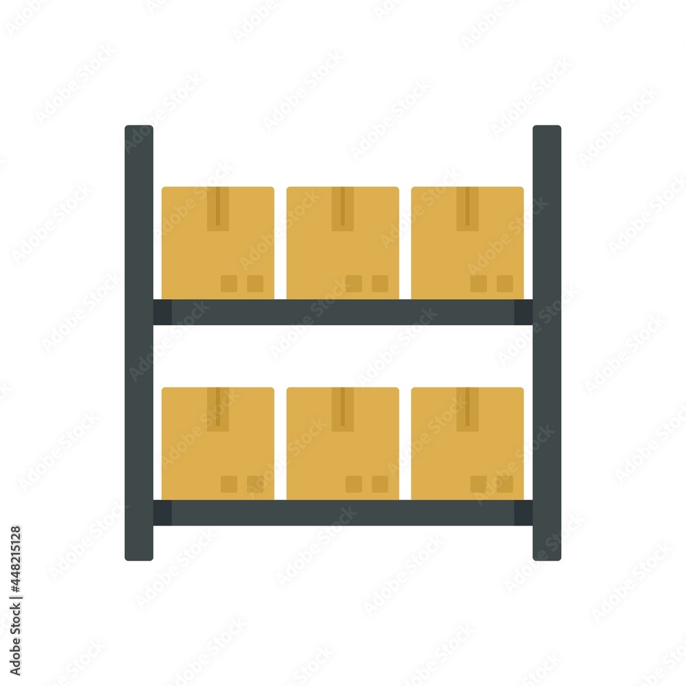 Parcel rack icon flat isolated vector Parcel rack icon flat isolated vector