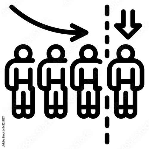 downsizing line icon