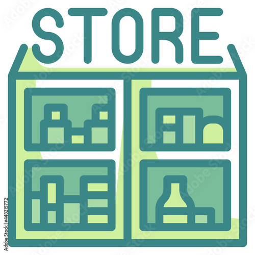 sales blue line icon