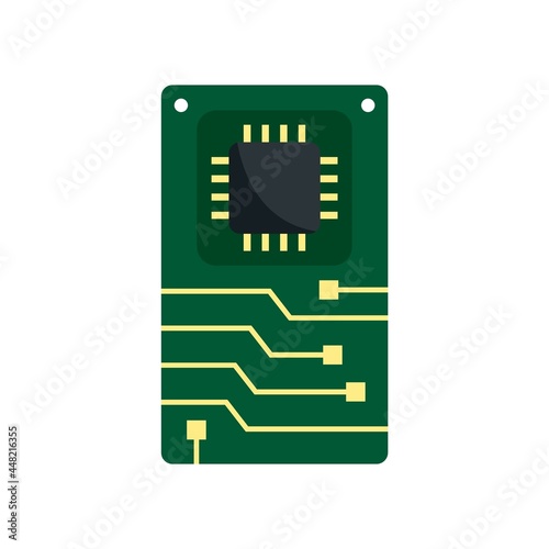Telephone motherboard icon flat isolated vector