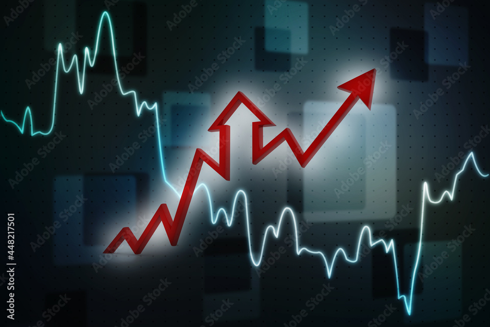 3d rendering business graph and documents. Stock market chart. Business graph background, Financial Background 3d rendering business graph and documents. Stock market chart. Business graph background, Financial Background