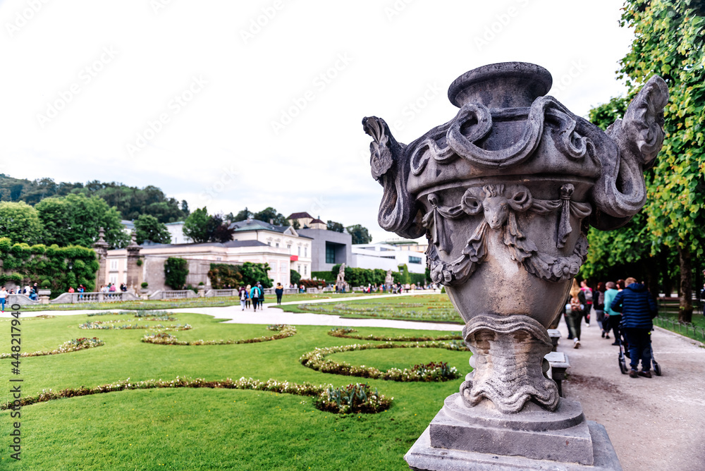 Obraz premium Mirabell Castle garden View, Salzburg.