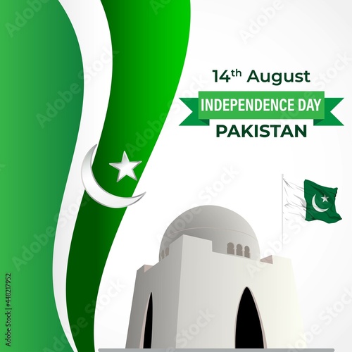 vector illustration for happy Pakistan independence day -14 august