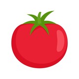 Raw tomato icon flat isolated vector