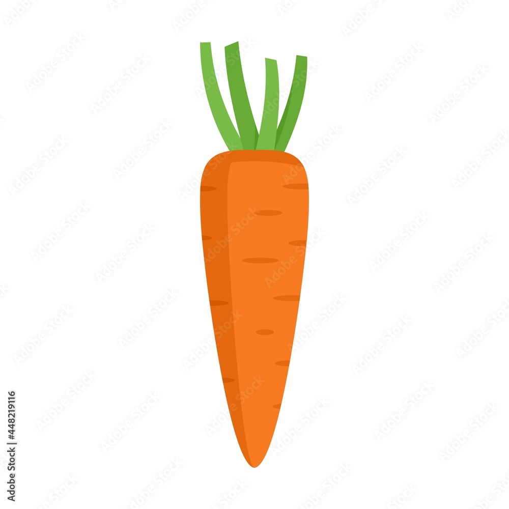 Vitamin carrot icon flat isolated vector Vitamin carrot icon flat isolated vector