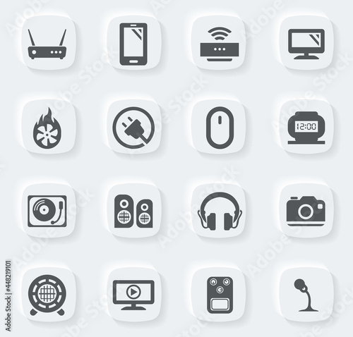 Devices icons set