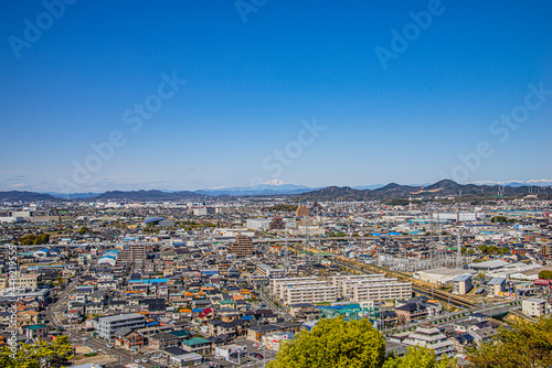 小牧山城天守から北方面を見る
