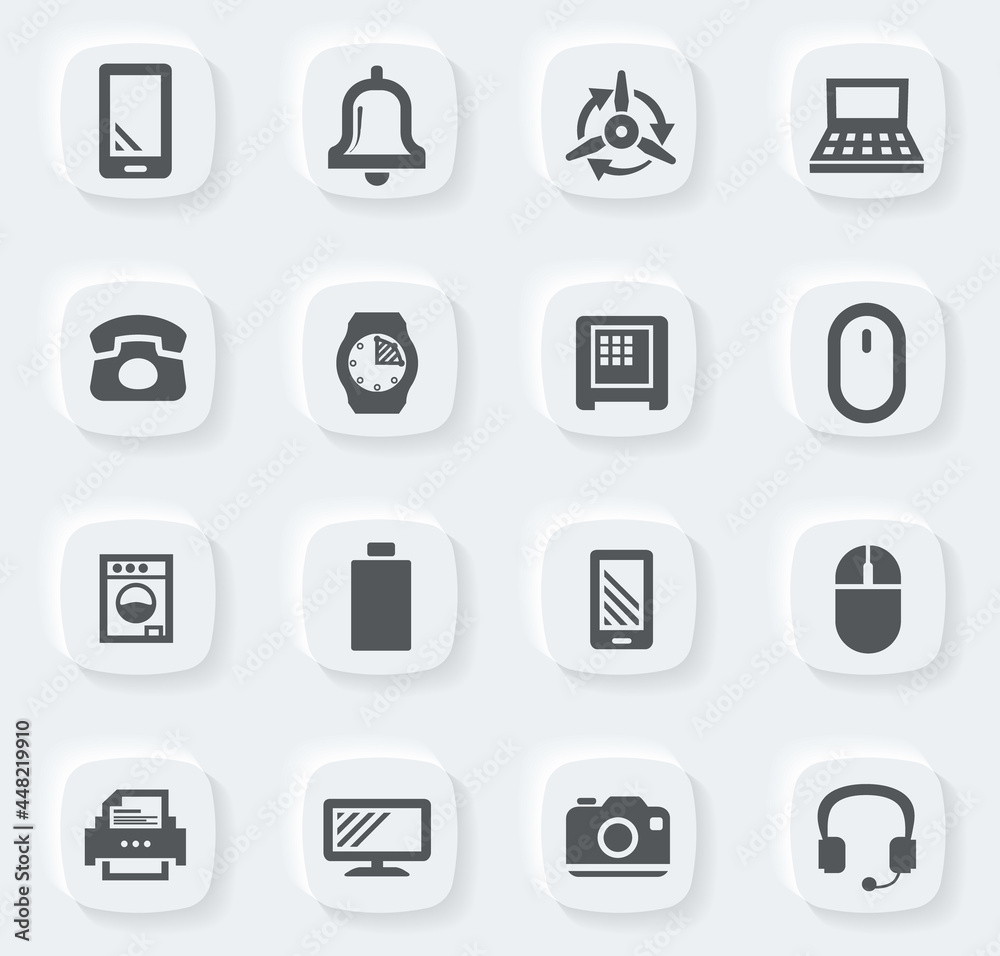 Home appliances icons set Home appliances icons set
