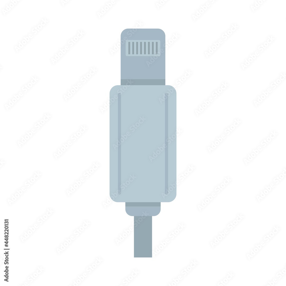 Light cable adapter icon flat isolated vector Light cable adapter icon flat isolated vector