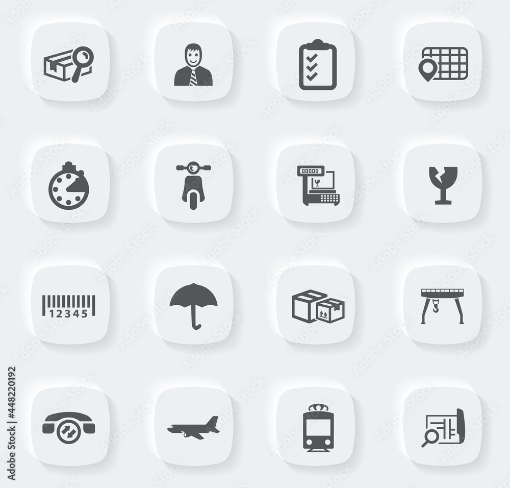Logistic icons set Logistic icons set