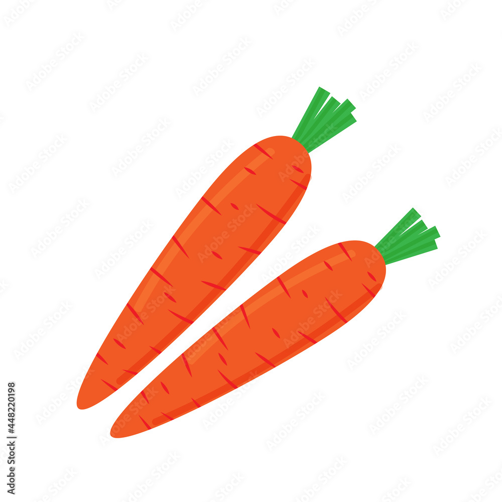 Carrot icon isolated on white background Carrot icon isolated on white background