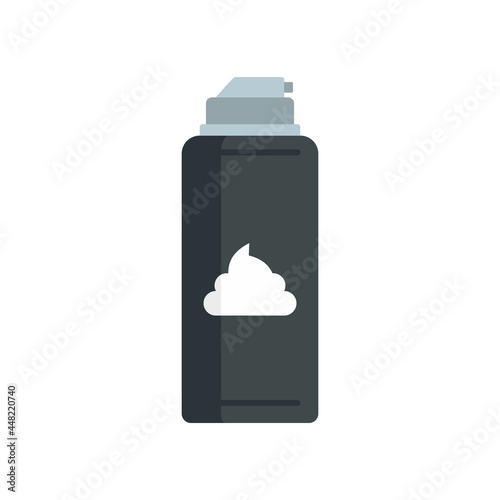 Razor shaving foam icon flat isolated vector