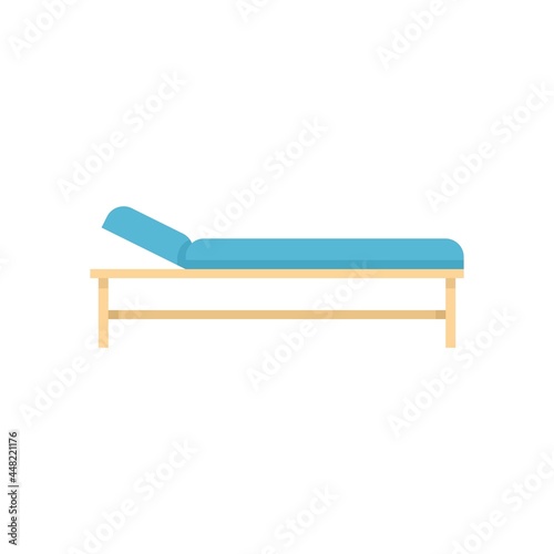 Hospital bed icon flat isolated vector