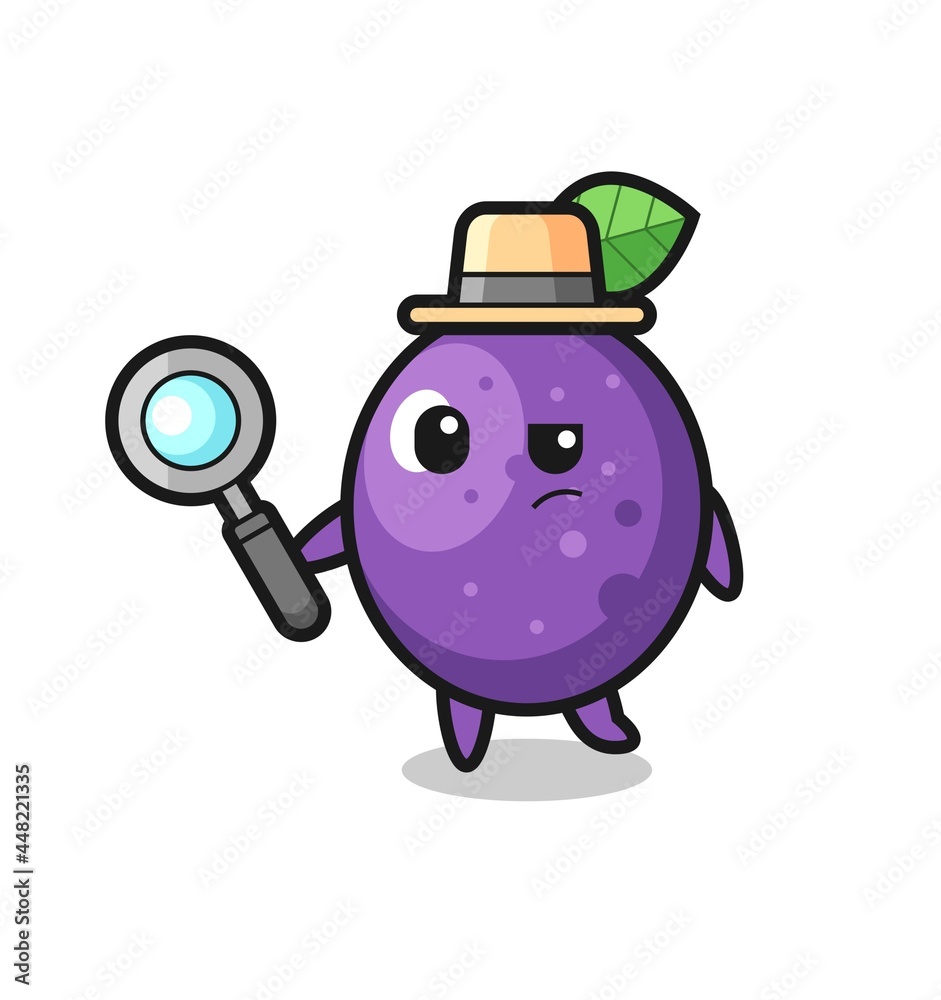 passion fruit detective character is analyzing a case