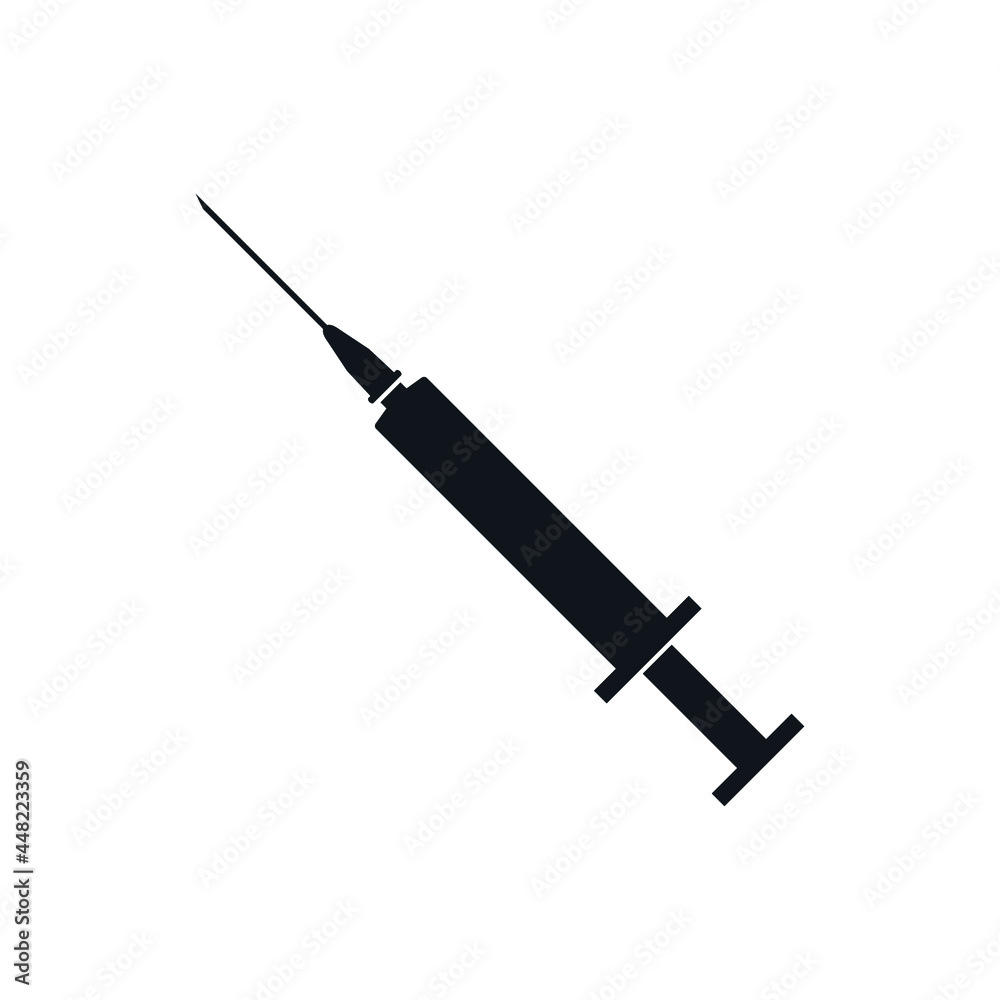 Syringe graphic icon. Syringe for injection sign isolated on white background. Vector illustration Syringe graphic icon. Syringe for injection sign isolated on white background. Vector illustration