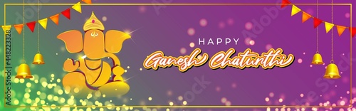 VECTOR ILLUSTRATION FOR INDIAN LORD GANESHA FESTIVAL HAPPY GANESHA CHATURTHI