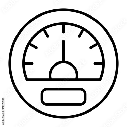 Speedometre Vector Line Icon Design photo