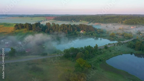Drone flies through two lakes