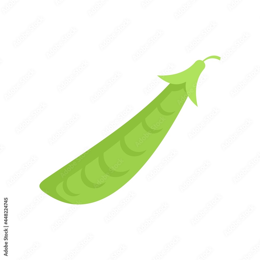 Bean peas icon flat isolated vector