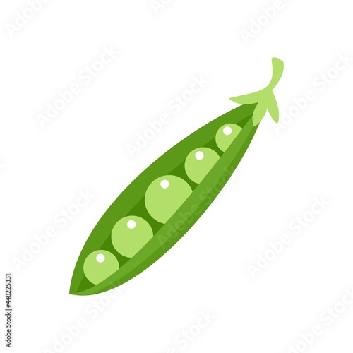 Farm peas icon flat isolated vector