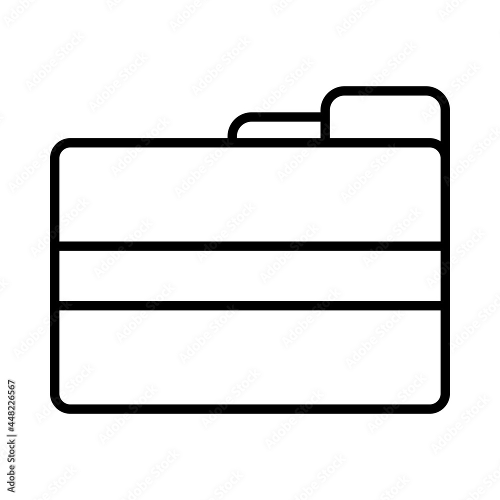 Folder Vector Line Icon Design Folder Vector Line Icon Design