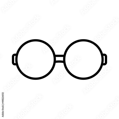 Glasses Vector Line Icon Design