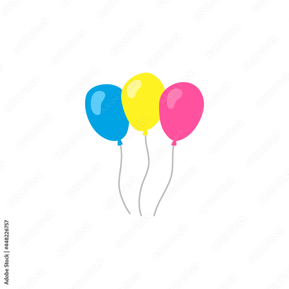 Group of doodle helium balloons.