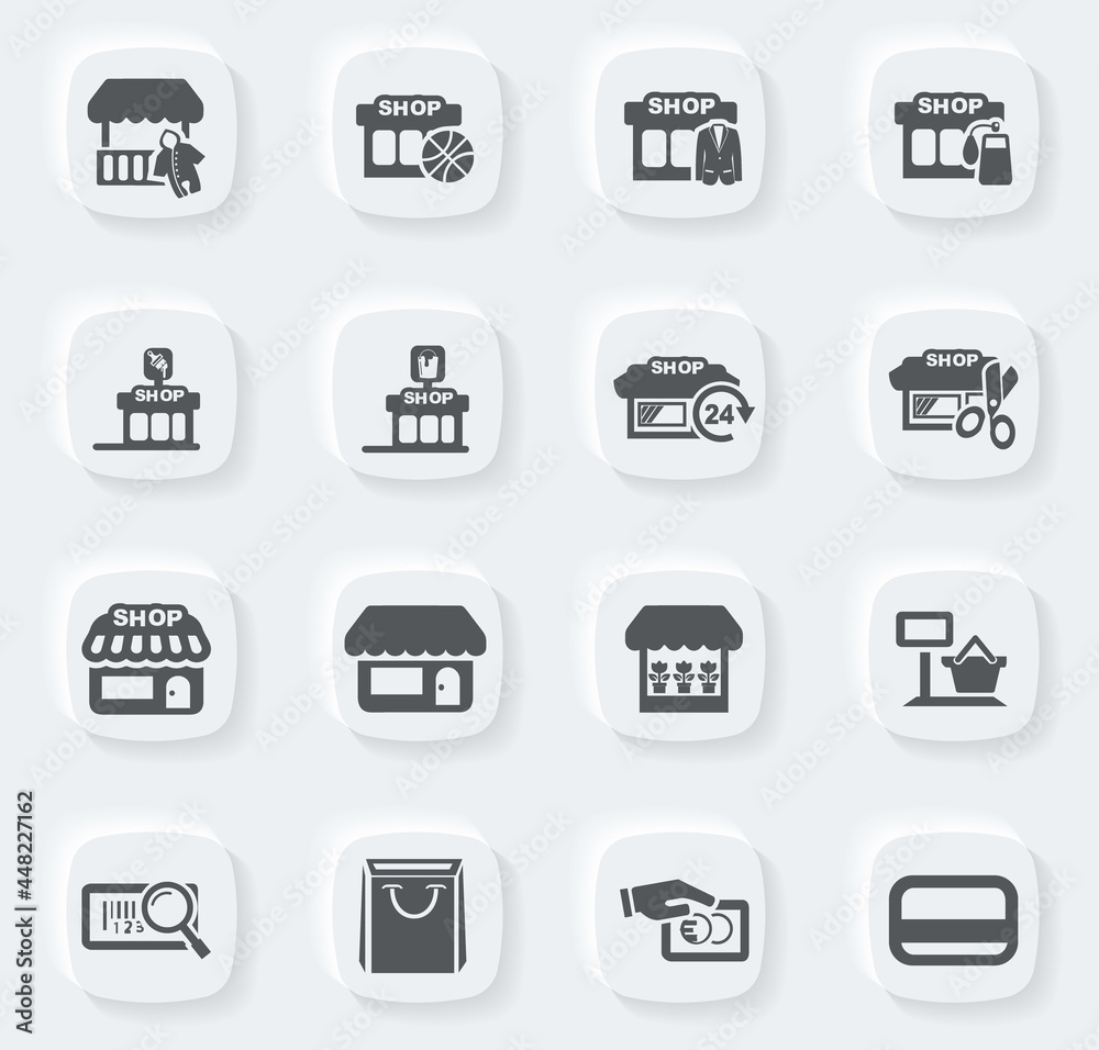 Shop icons set Shop icons set