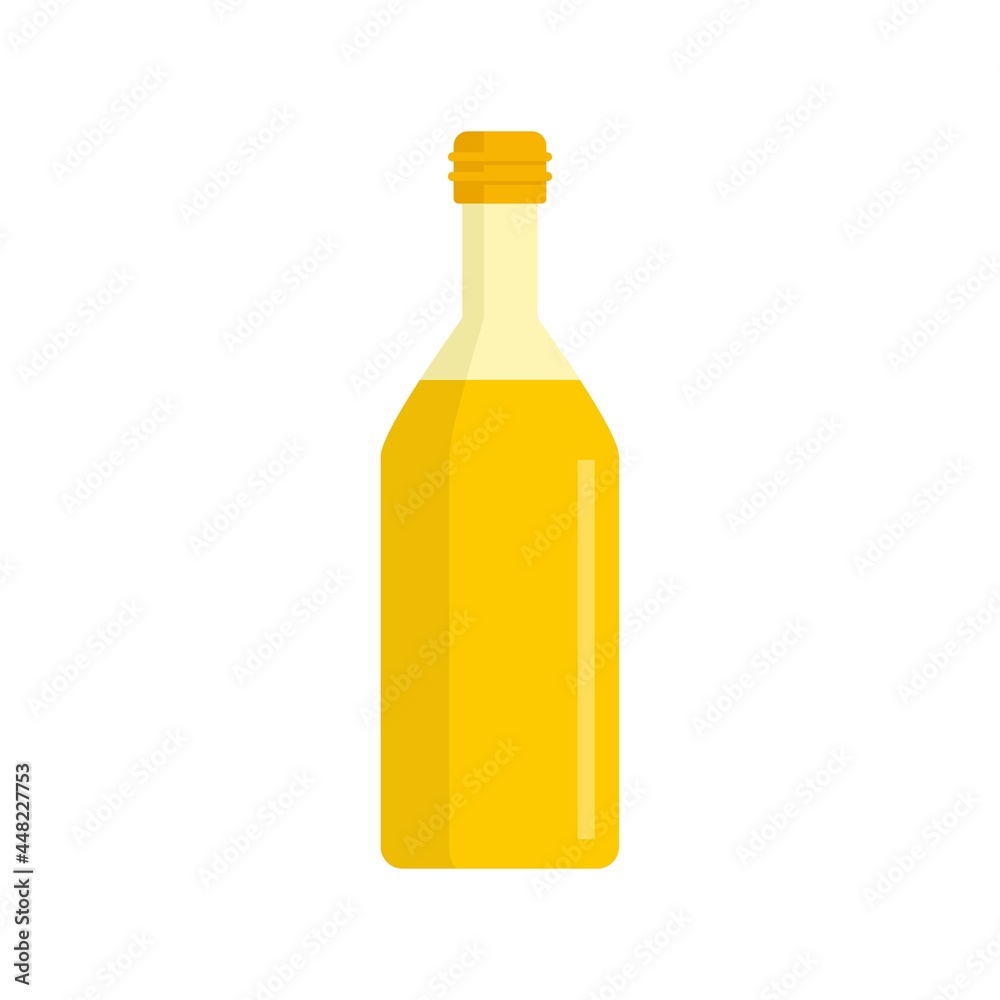Olive oil bottle icon flat isolated vector Olive oil bottle icon flat isolated vector