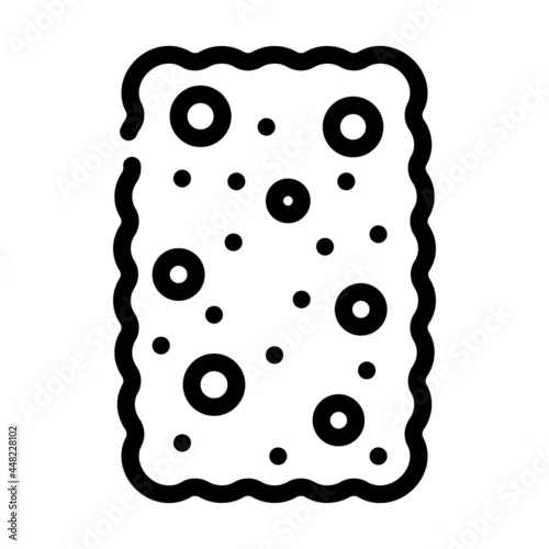 cracker dessert line icon vector. cracker dessert sign. isolated contour symbol black illustration