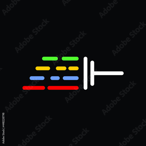 fast painting brush colorful interior renovation logo design vector simple minimalist