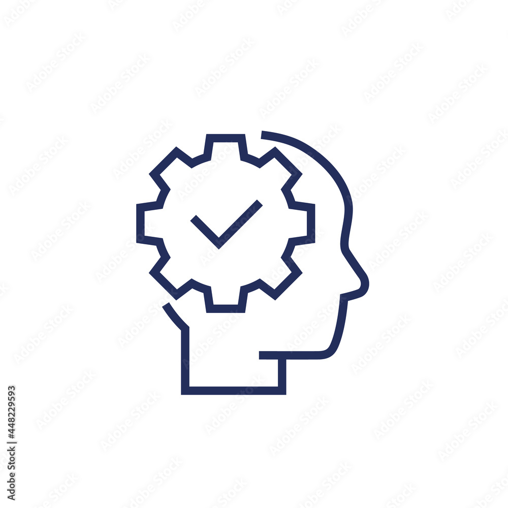 ability line icon with a head ability line icon with a head