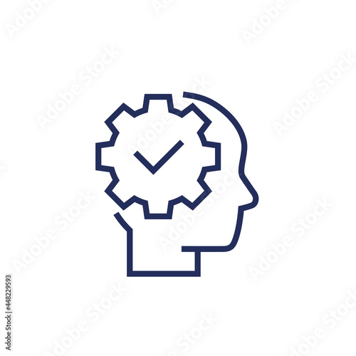 ability line icon with a head