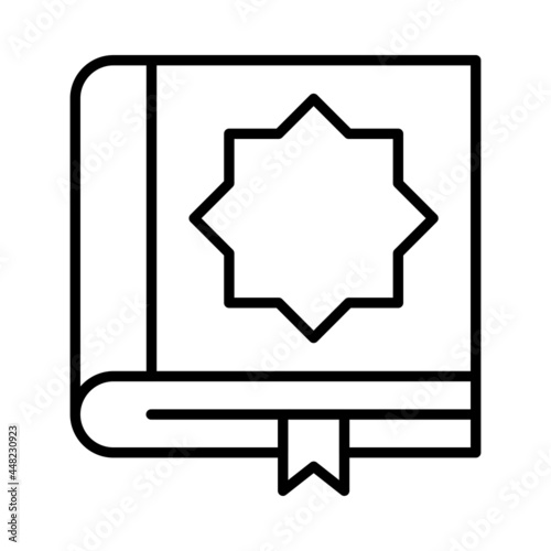 Quran Vector Line Icon Design