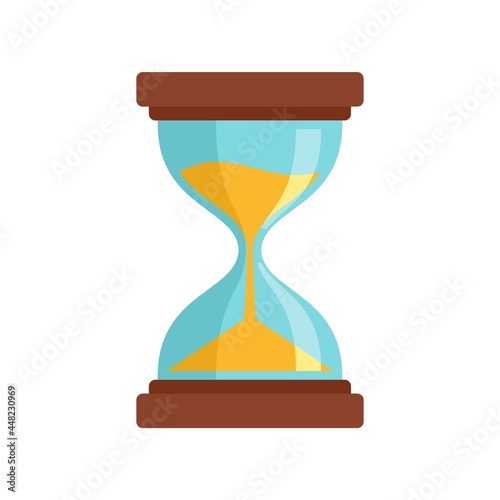 Hourglass icon flat isolated vector
