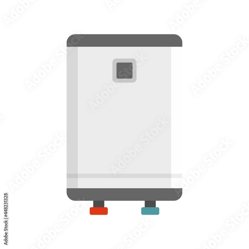 Heat boiler icon flat isolated vector