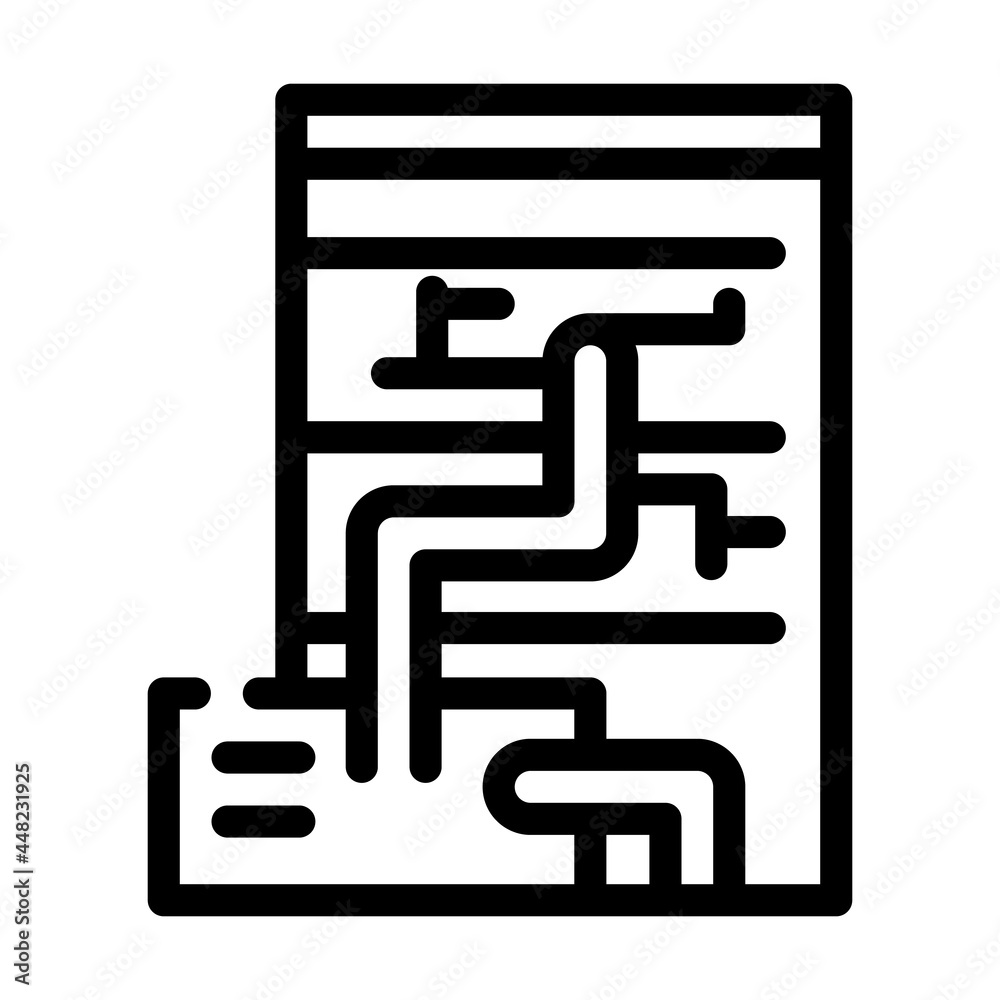 eco energy scheme line icon vector. eco energy scheme sign. isolated contour symbol black illustration