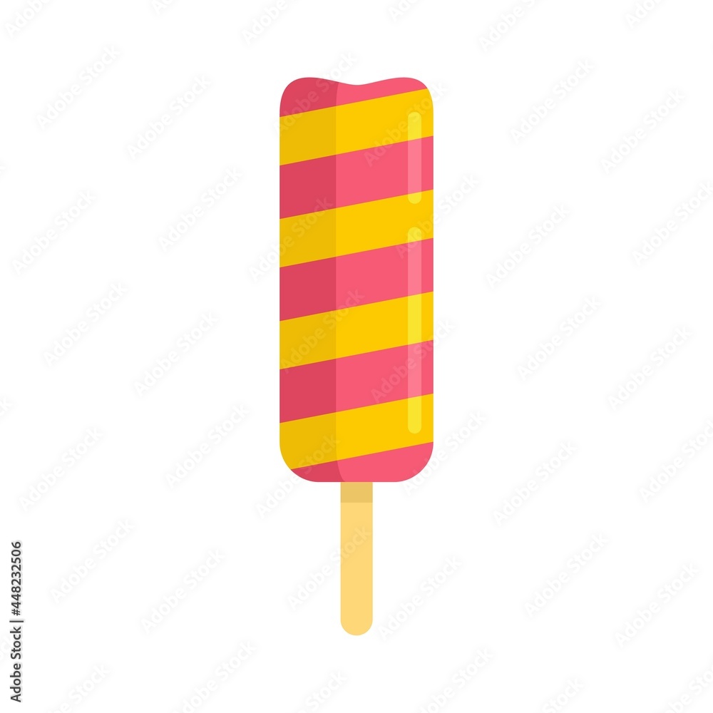 Summer ice cream icon flat isolated vector Summer ice cream icon flat isolated vector